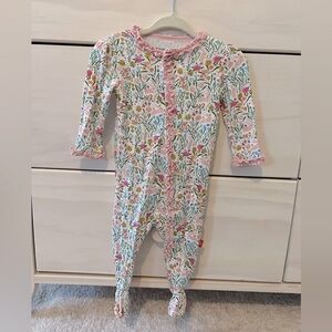 Magnetic Me floral infant ruffle footie